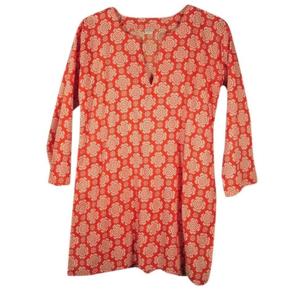 Tory Burch Style Print Cotton Tunic, Sierra - NWT